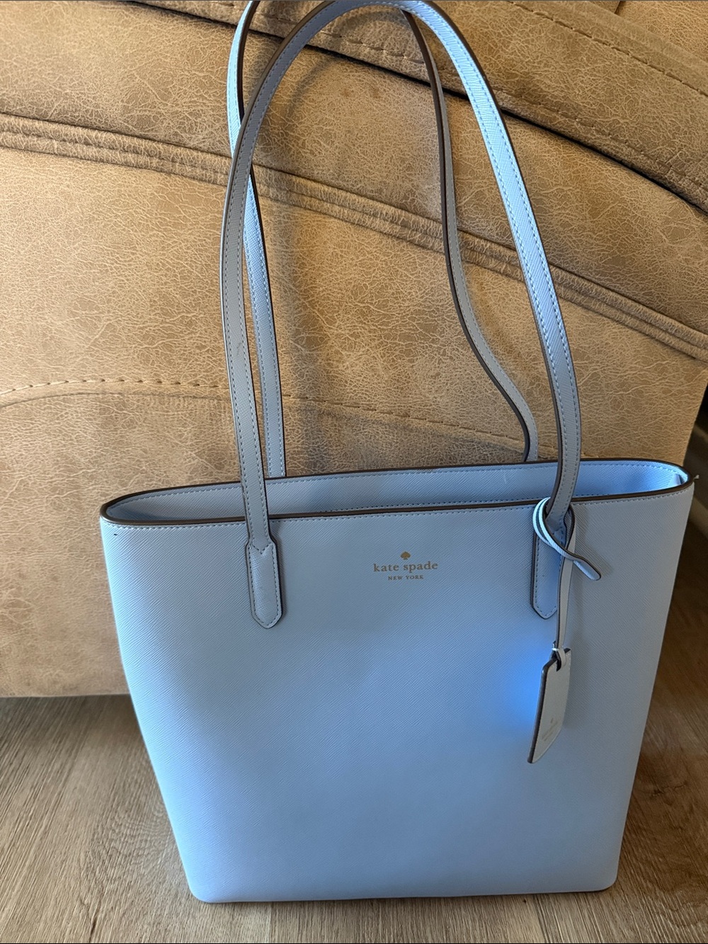 kate spade Pale Blue Leather Shoulder Tote